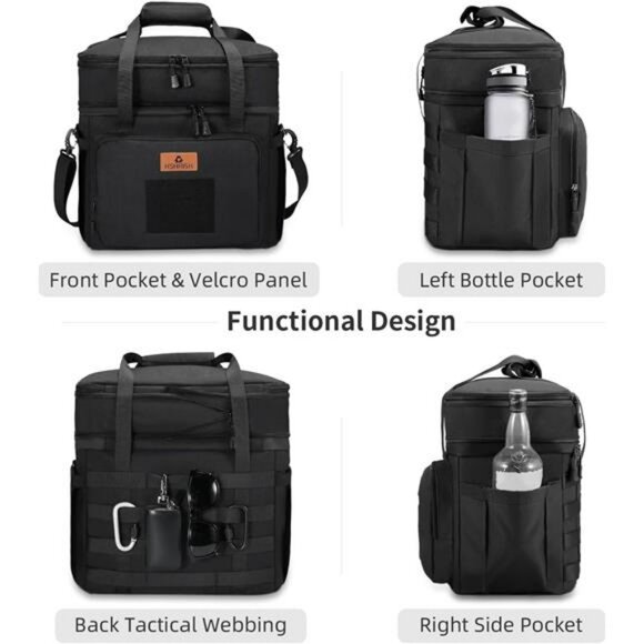 Large insulated tactical lunch bag waterproof leakproof cooler for work and trav - Picture 3 of 7